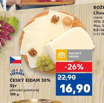 Kaufland Český eidam 30% sýr nabídka