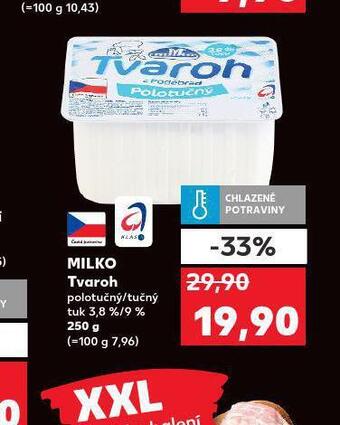 Kaufland Milko tvaroh nabídka
