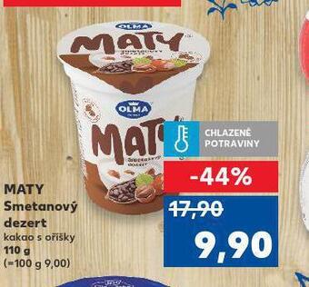Kaufland Maty smetanový dezert nabídka