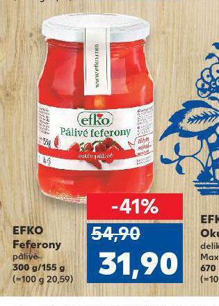 Kaufland Efko feferonky nabídka