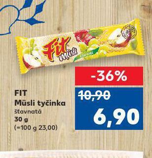 Kaufland Fit müsli tyčinka nabídka