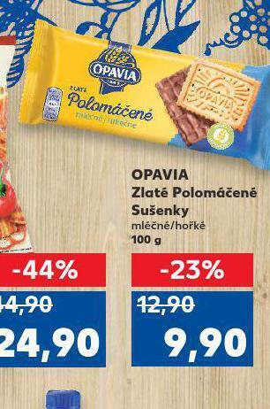 Kaufland Opavia zlaté polomáčené sušenky nabídka
