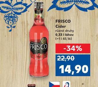 Kaufland Frisco cider nabídka