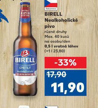 Kaufland Pivo birell nealko nabídka