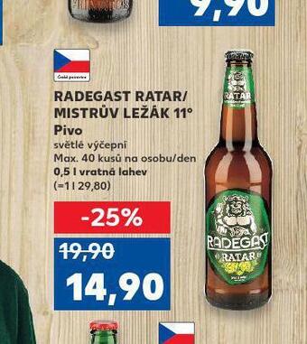 Kaufland Pivo mistrův ležák 11 nabídka