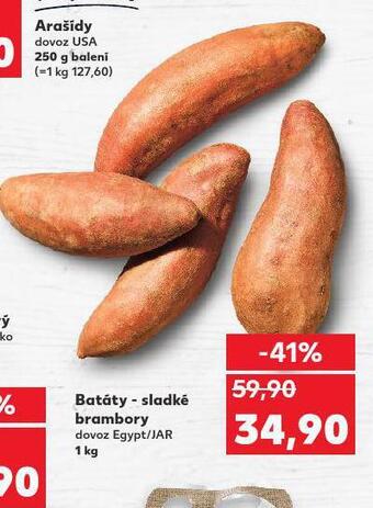 Kaufland Batáty sladké brambory nabídka