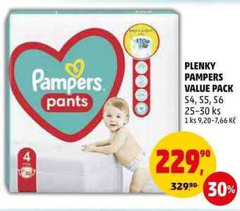 Penny Market Plenky pampers value pack s4, s5, s6, 25-30 ks nabídka