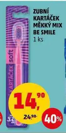 Penny Market Zubní kartáček měkký mix be smile, 1 ks nabídka