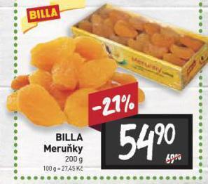 Billa Meruňky nabídka