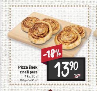 Billa Pizza šnek nabídka