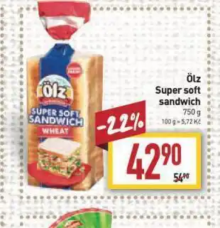 Billa Olz super soft sandwich nabídka