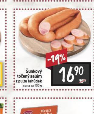 Billa Šunkový točený salám nabídka