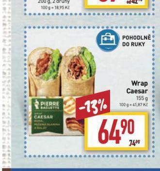 Billa Wrap caesar nabídka