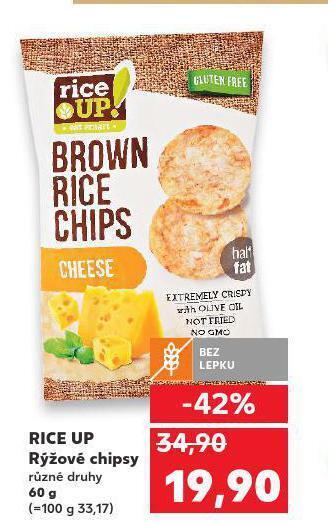 Kaufland Rice up rýžové chipsy nabídka