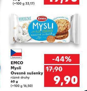 Kaufland Emco mysli ovesné sušenky nabídka