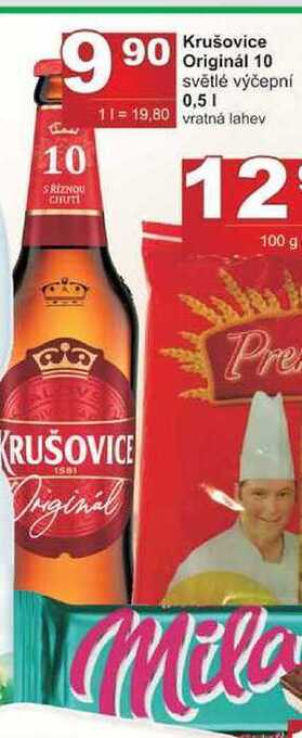 Jip Krušovice originál 10 světlé výčepní 0,5l nabídka