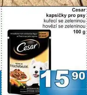 Jip Cesar kapsičky pro psy kuřecí se zeleninou hovězí se zeleninou 100 g nabídka
