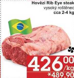 Jip Hovězí rib eye steak vysoký roštěnec, 1 kg nabídka