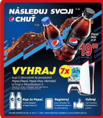 Hruška Pepsi max 0,5l nabídka