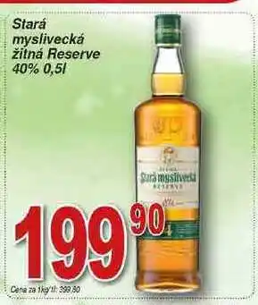 Hruška Palírna u zeleného stromu stará myslivecká žitná reserve 40% 0,5l nabídka