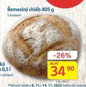 Kubík potraviny Řemeslný chléb s kvasem 405 g nabídka