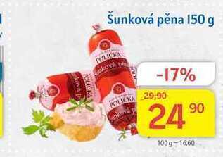 Kubík potraviny Maso uzeniny polička šunková pěna 150 g nabídka