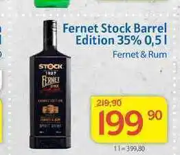 Kubík potraviny Fernet stock barrel edition 35% fernet & rum 0,5l nabídka