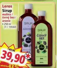 Norma Leros sirup malina / černý bez aronie 250 ml nabídka