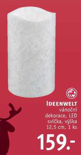 Rossmann Ideenwelt vánoční dekorace, led svíčka nabídka