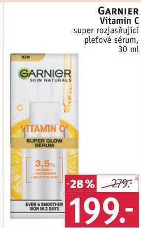 Rossmann Garnier vitamin c super rozjasňující pleťové sérum, 30 ml nabídka