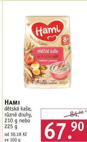 Rossmann Hami dětská kaše, 210 g nebo 225 g nabídka
