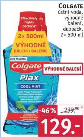 Rossmann Colgate ústní voda, 2x 500 ml nabídka