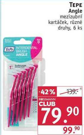 Rossmann Tepe angle mezizubní kartáček, 6 ks nabídka