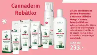 Rossmann Cannaderm robátko dětská certifikovaná přírodní kosmetika nabídka