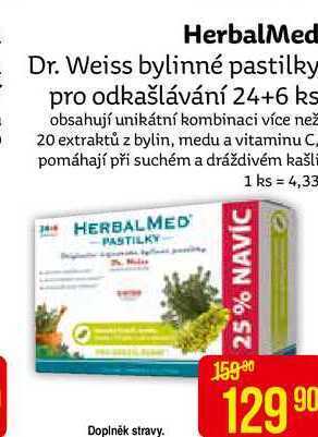 Teta Herbalmed dr. weiss bylinné pastilky pro odkašlávání 24+6 ks nabídka