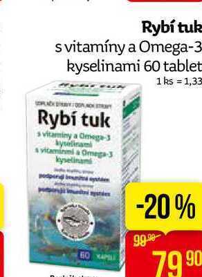 Teta Rybí tuk s vitamíny a omega-3 kyselinami 60 tablet nabídka
