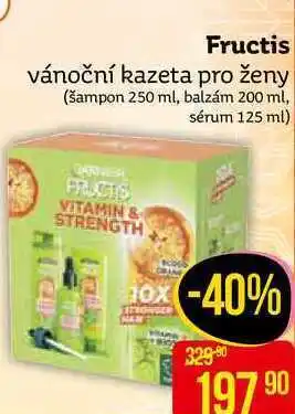 Teta Fructis vánoční kazeta pro ženy (šampon 250 ml, balzám 200 ml, sérum 125 ml) nabídka
