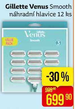 Teta Gillette venus smooth náhradní hlavice 12 ks nabídka