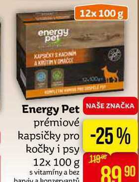 Teta Energy pet prémiové kapsičky pro kočky i psy 12x 100 g nabídka