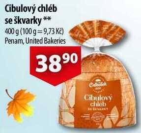 CBA Cibulový chléb se škvarky, 400 g nabídka