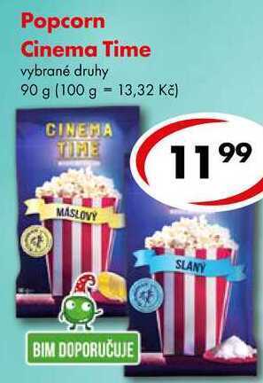 CBA Popcorn cinema time, 90 g nabídka
