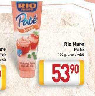 Billa Rio mare paté nabídka