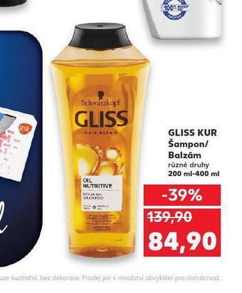 Kaufland Gliss kur šampon, balzám nabídka