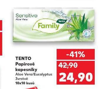 Kaufland Tento papírové kapesníky nabídka