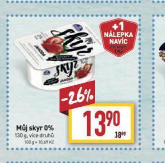Billa Můj skyr 0% nabídka