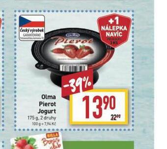 Billa Olma pierot jogurt nabídka