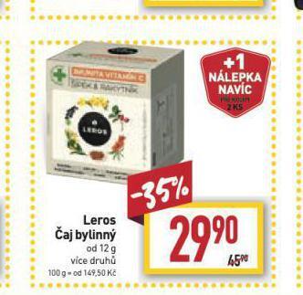 Billa Leros čaj bylinný nabídka