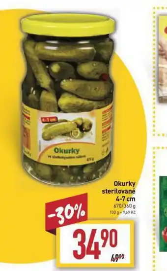 Billa Okurky sterilované 4-7cm nabídka
