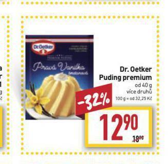 Billa Dr. oetker puding premium nabídka