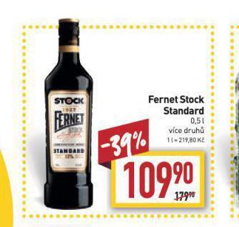 Billa Fernet stock standard nabídka